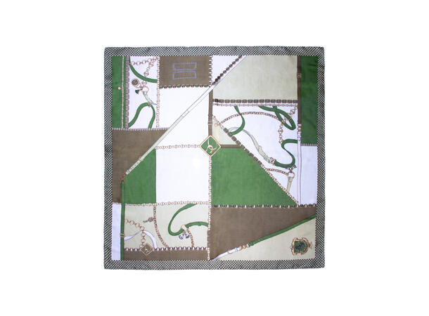 Skjerf m/seletøy 70x70 grønn 