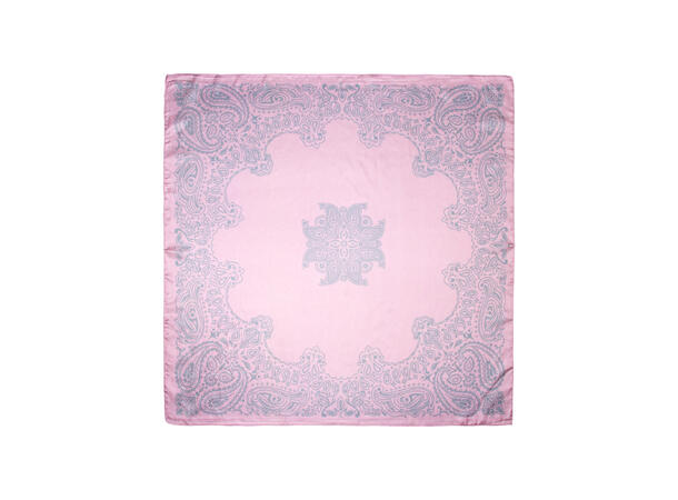 Skjerf paisley 70x70 rosa 