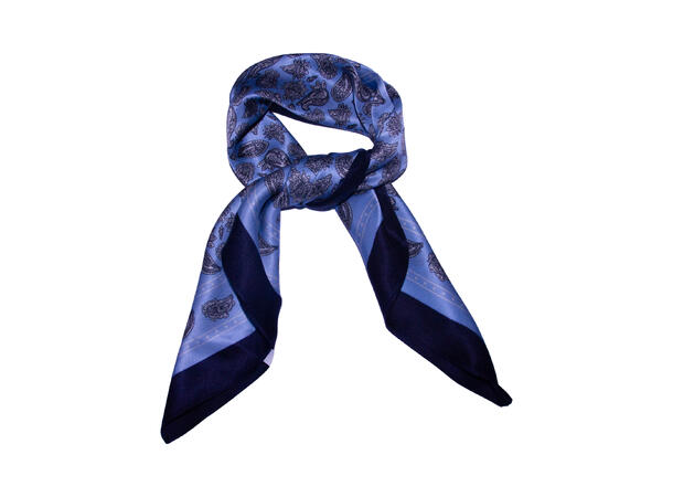 Skjerf paisley SILKE 70x70 navy 