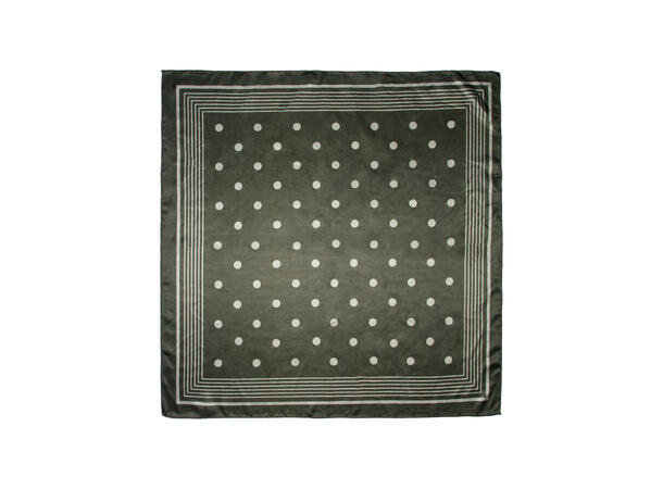 Skjerf prikker og kant 70x70cm grønn 