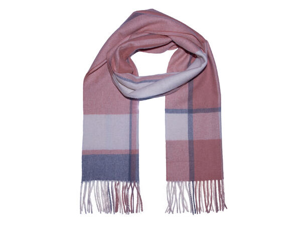 Skjerf ruter 30x180 rosa Høst26 