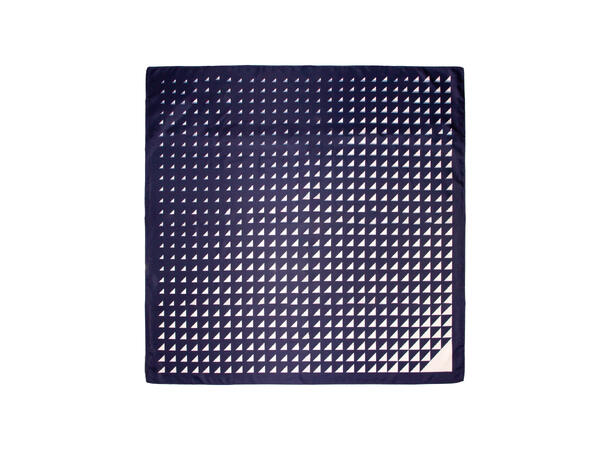 Skjerf småmønstret 90x90 navy 