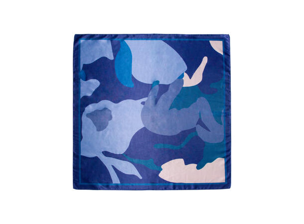 Skjerf svømmende 70x70cm blå 