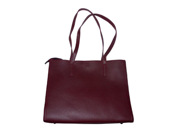 Veske stor klassisk 37x30x12cm bordeaux 
