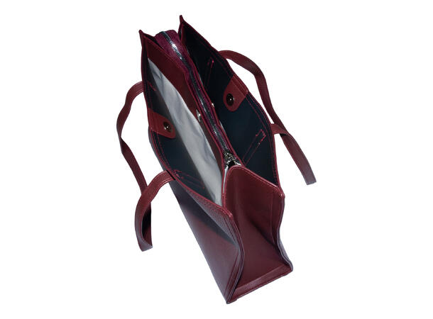 Veske stor klassisk 37x30x12cm bordeaux 