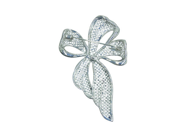 Brosje sløyfe sølv 