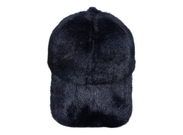 Caps fake fur sort Høst26 