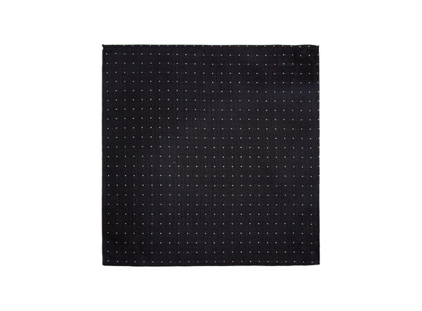 Santi 8cm silkeslips+lommetørkle paisley sett hengende sort 
