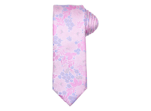 Santi Silkeslips 7,0cm m/blomster rosa* 