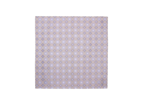 Santi silkeslips+lommetørkle mønstert sett hengende beige 