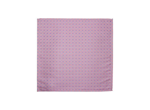 Santi silkeslips+lommetørkle mønstret* sett hengende rosa 