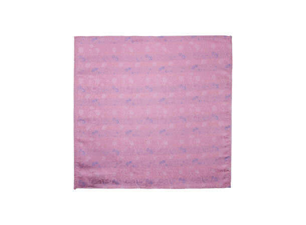 Santi silkeslips+lommetørkle mønstret* sett hengende rosa 