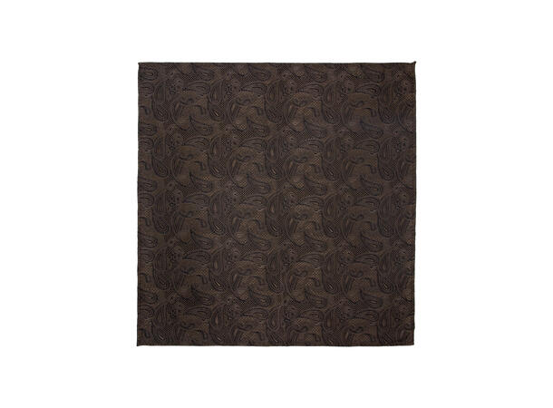 Santi silkeslips+lommetørkle mønstret sett hengende beige 