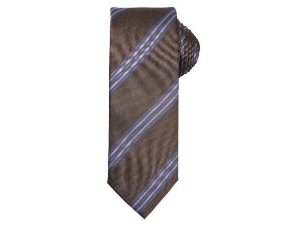 Santi silkeslips+lommetørkle mønstret sett hengende beige 