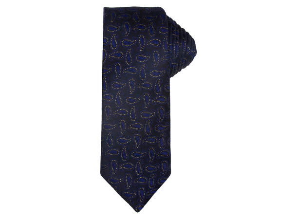 Santi slips 7,5cm paisley navy m/gull lurex 