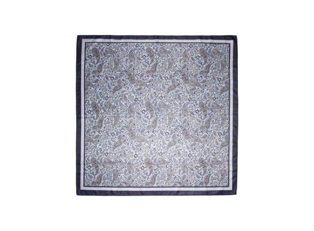 Skjerf dobbeltsidepaisley 70x70 brun NEW 