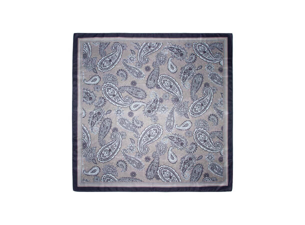 Skjerf dobbeltsidepaisley 70x70 brun NEW 