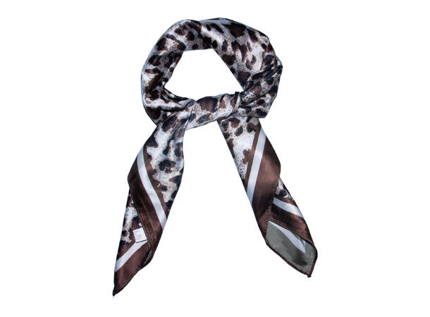 Skjerf dyreprint 70x70 brun* 