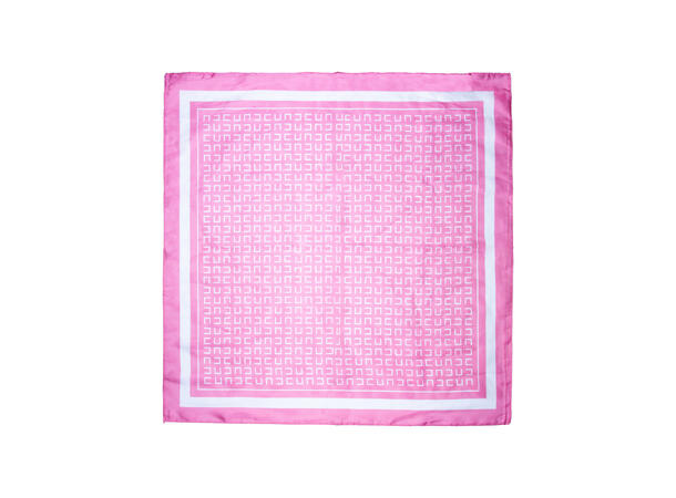 Skjerf enkel mønster 70x70 rosa 