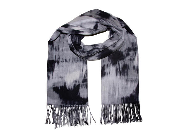 Skjerf løpende mønster 70x180 sort Høst26 