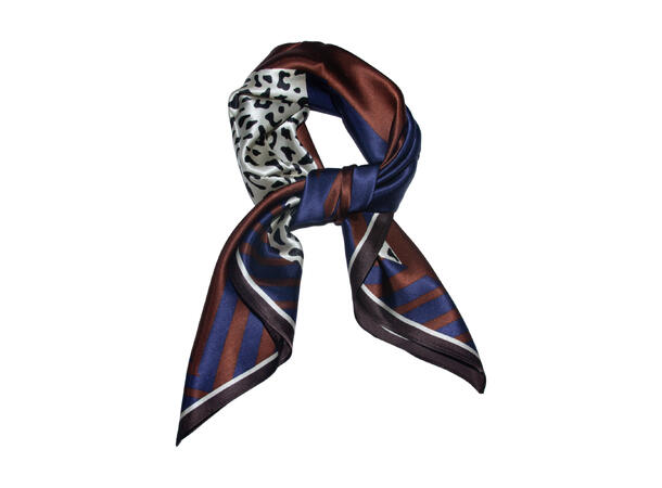 Skjerf m/dyreprint 70x70cm bordeaux 