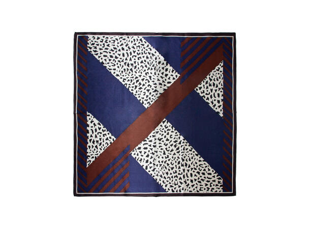 Skjerf m/dyreprint 70x70cm bordeaux 