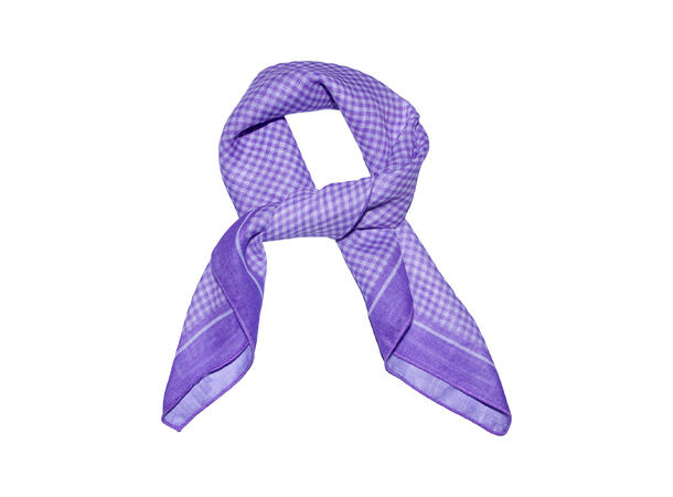 Skjerf m/ruter 58x58cm lilla 