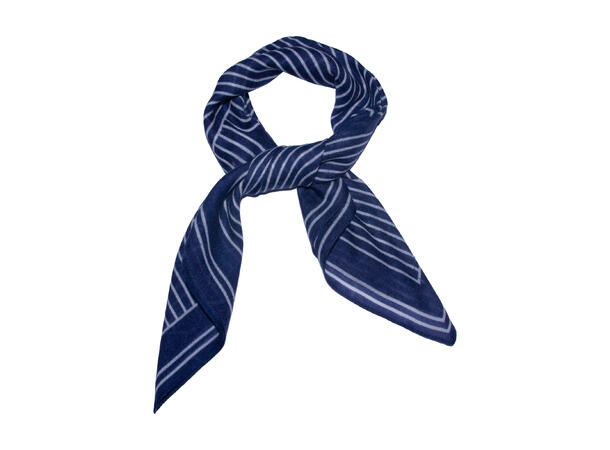 Skjerf mønstret Ull 70x70 navy 