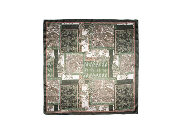 Skjerf paisley 70x70 mørk grønn NEW 