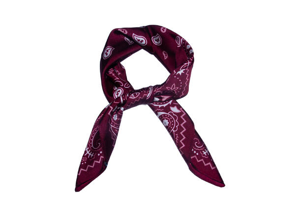 Skjerf paisley 70x70cm vinrød* 
