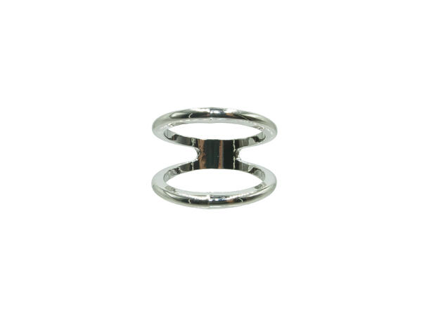 Skjerf ring "2 ringerr" sølv 