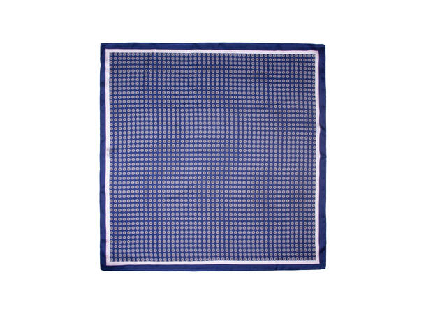 Skjerf småmønstert 70x70 navy 