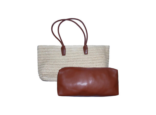 Veske "Summer" lang m/innerveske cognac SS27 