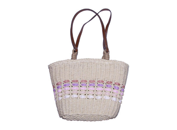 Veske "Summer" mellomstor m/mønster SS27 rosa 