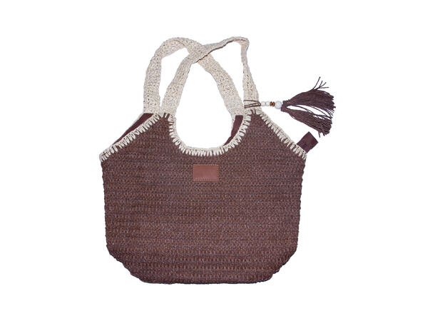Veske "Summer" stor 2-farget 40x40x14cm coffee/brun SS27 