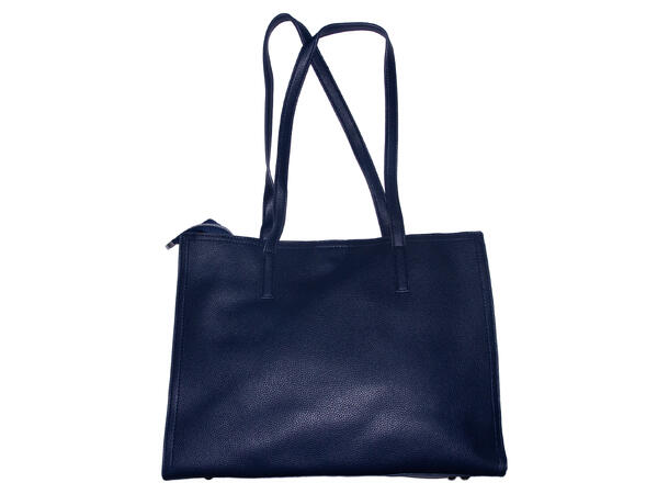 Veske stor klassisk 37x30x12cm navy 