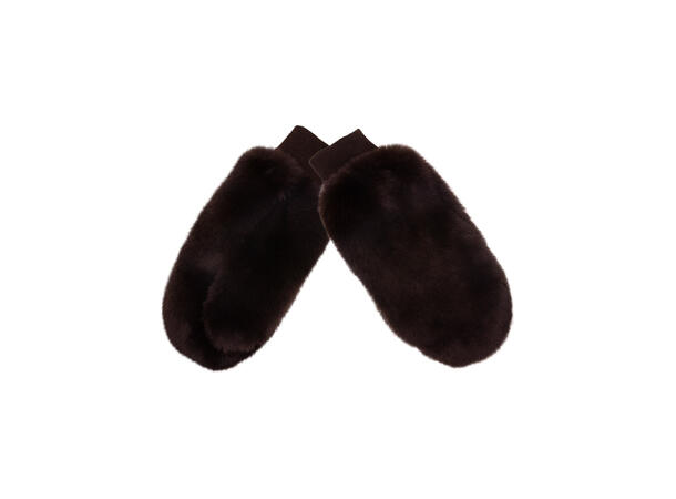 Vott fake fur brun Høst26 