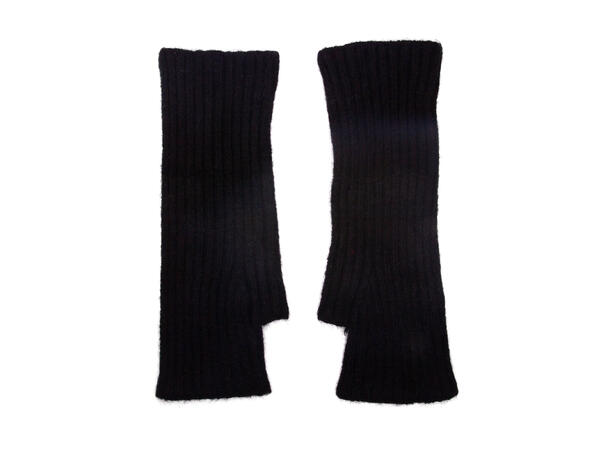 Dame armvarmer ribb sort Høst26 