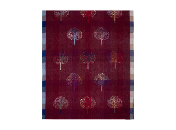 Dame skjerf m/tre 65x185 vinrød Høst26 