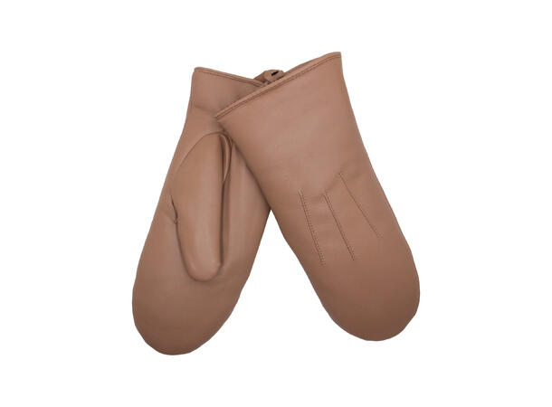 Dame vott skinn taupe Høst26 