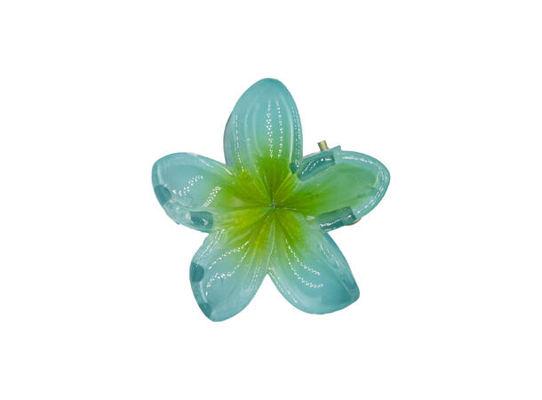 Hårklype blomst 2-farget små turquiose 2-pack 