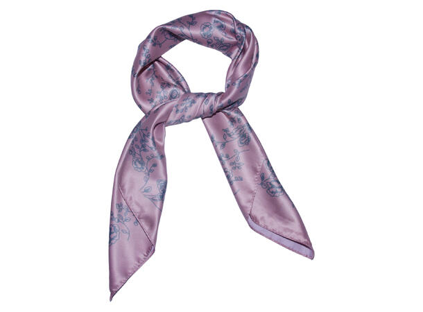 Skjerf m/grener 70x70 rosa 