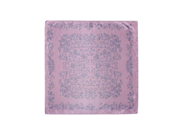 Skjerf m/grener 70x70 rosa 
