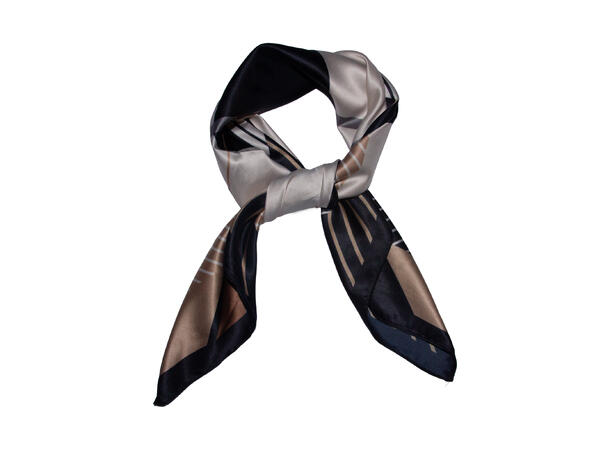 Skjerf m/kasser 70x70cm beige 