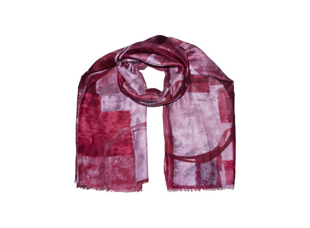 Skjerf m/sirkler 90x180cm rosa 