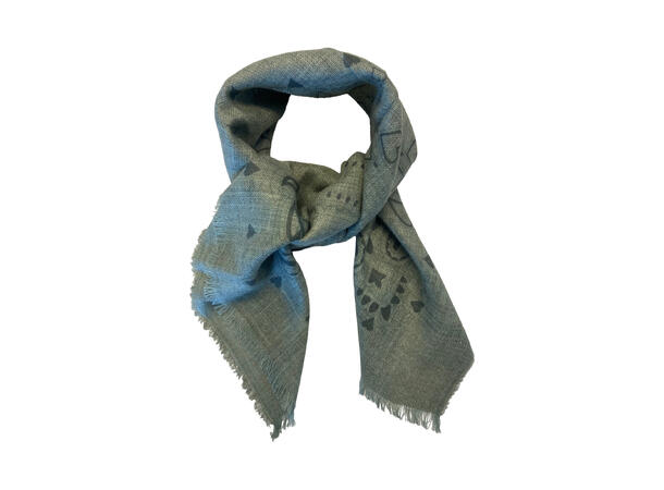 Skjerf mønstert 85x85 grønn 