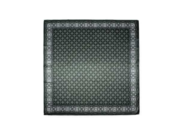 Skjerf mønstert SILKE 70x70 grønn 