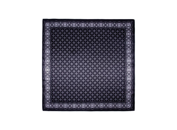 Skjerf mønstert SILKE 70x70 sort 