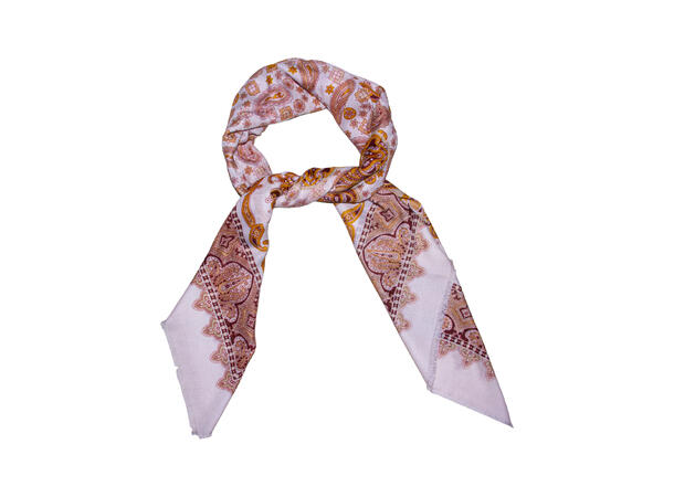 Skjerf paisley 130x130 offwhite 
