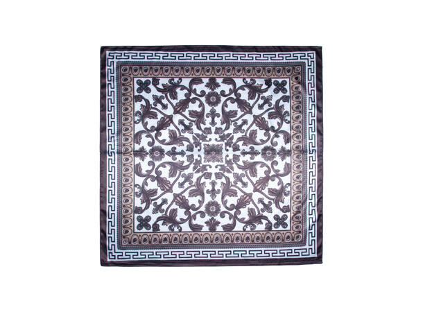 Skjerf paisley 70x70 brun* 